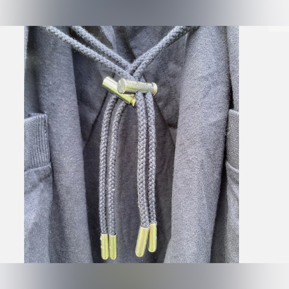 Michael Kors Womens' Draped Anorak Cardigan Coat Size M Medium Navy Blue - Picture 6 of 10